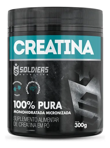 Creatina Monohidratada Pote 300g 100% Pura Soldiers Nutrition thumbnail
