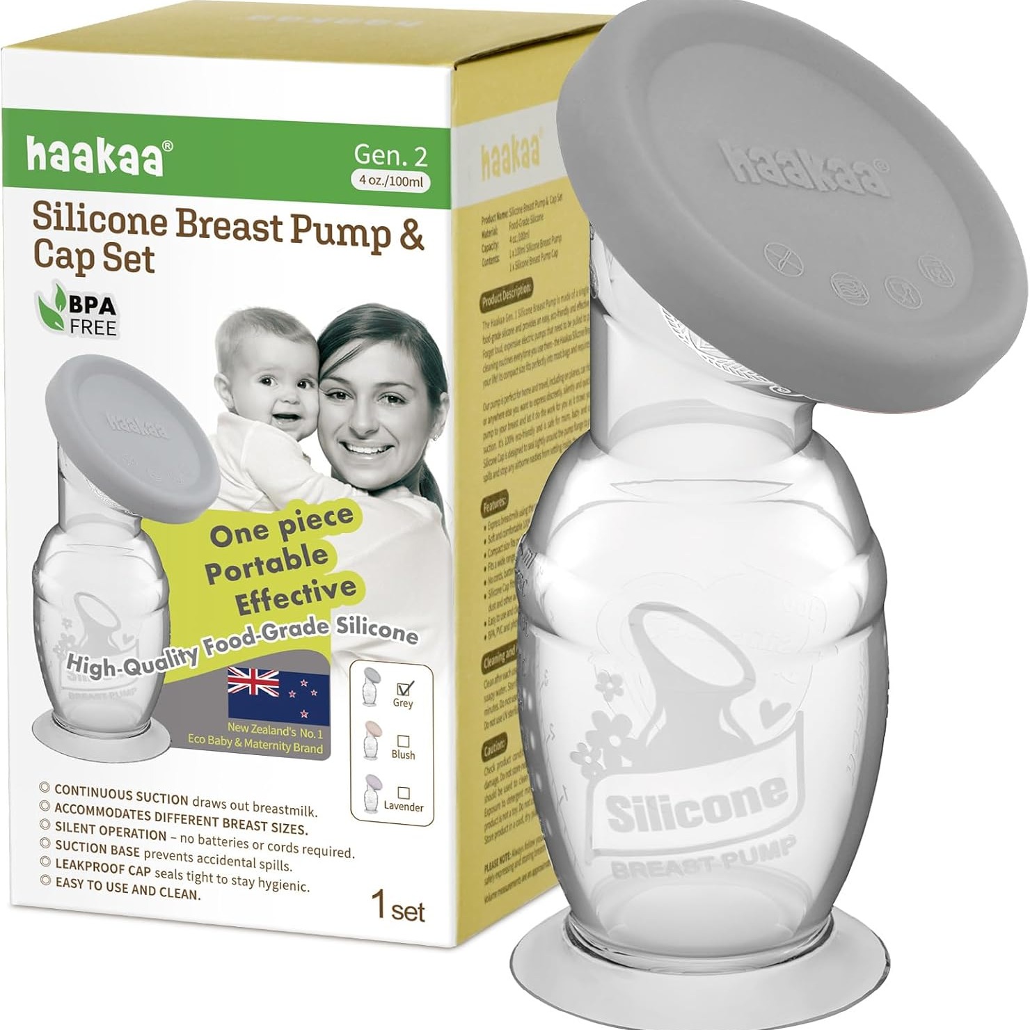 Haakaa Manual Breast Pump with Base thumbnail