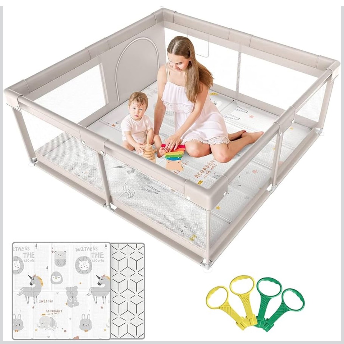 Baby Playpen with Mat for Babies and Toddlers thumbnail
