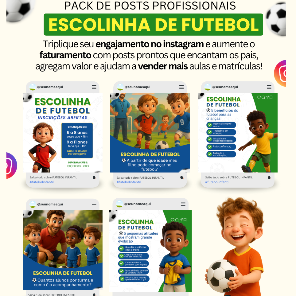 ESCOLINHA DE FUTEBOL : POSTS PRONTOS thumbnail