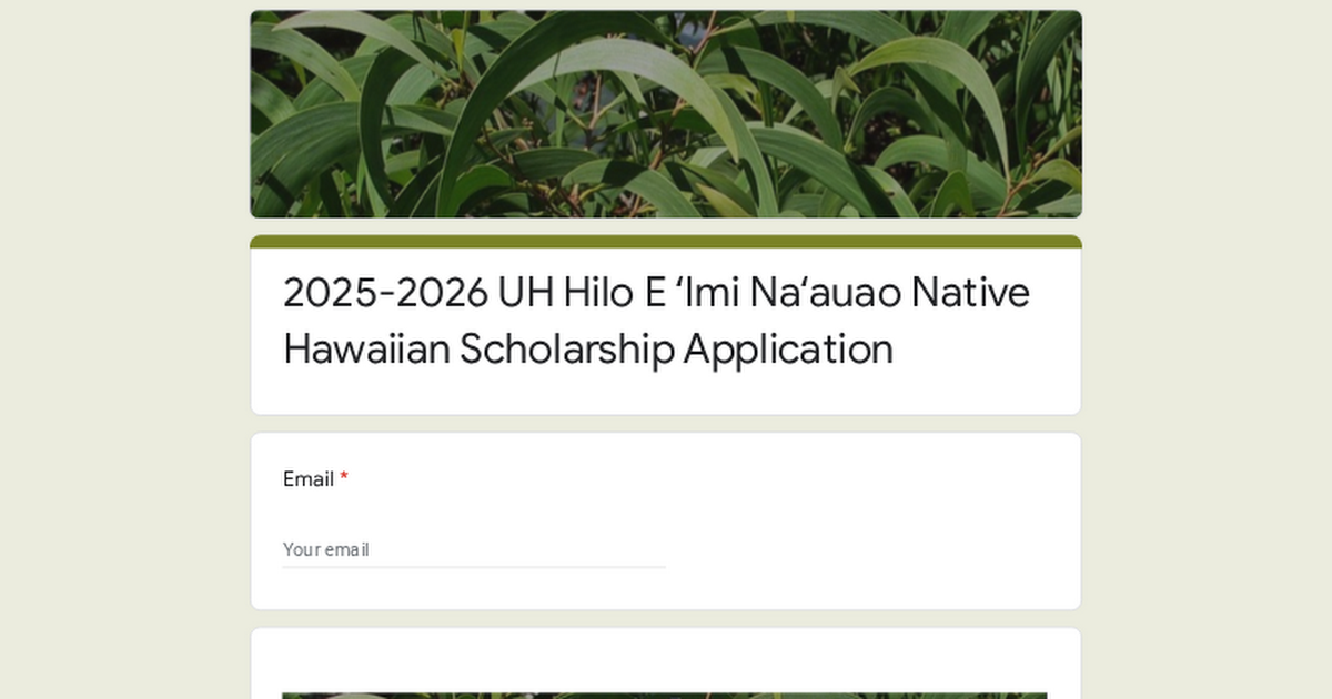 2025-2026 UH Hilo E ʻImi Naʻauao Native Hawaiian Scholarship Application thumbnail