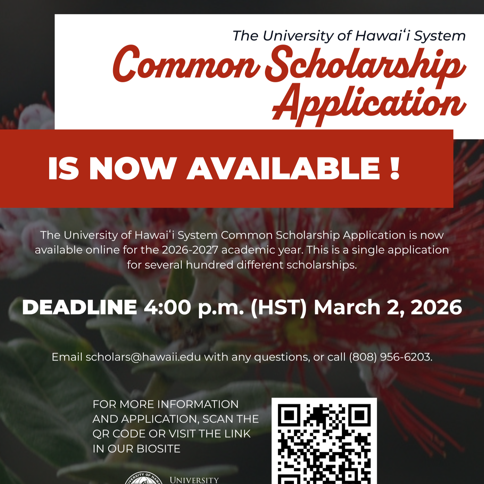 💰 UH System Common Scholarship Application thumbnail