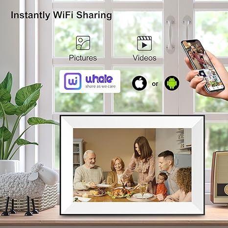 Amazon.com : Digital Picture Frame 10.1 Inch Digital Photo Frame WiFi Smart Electronic Frame 16 GB IPS Touch Screen,Auto-Rotate,Easy to use Load from Phone Share Pohto/Video Wedding Gifts for mom Women Men : Electronics thumbnail