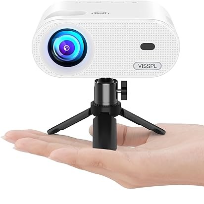 Amazon.com: Mini Projector, VISSPL Full HD 1080P Video Projector, Portable Outdoor Projector with Tripod, Kids Gift, Home Theater Movie Phone Projector Compatible with Android/iOS/Windows/TV Stick/HDMI/USB : Electronics thumbnail