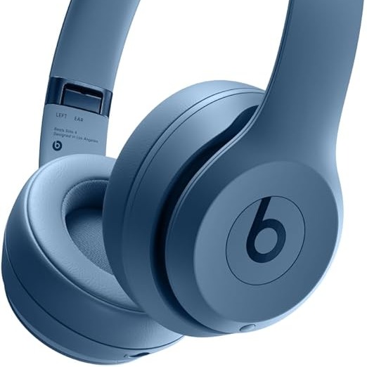 Amazon.com: Beats Solo 4 - Wireless Bluetooth On-Ear Headphones, Apple & Android Compatible, Up to 50 Hours of Battery Life - Slate Blue : Electronics thumbnail