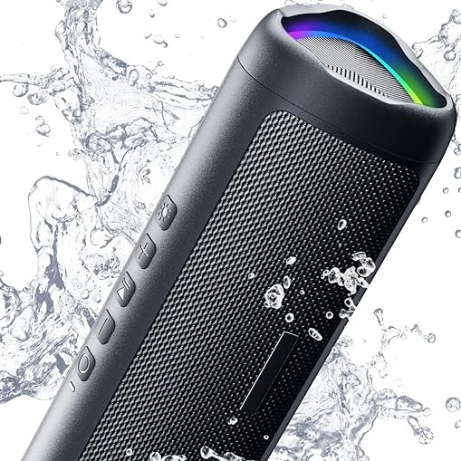 Amazon.com: Bluetooth Speaker with HD Sound, Portable Wireless, IPX5 Waterproof, Up to 20H Playtime, TWS Pairing, BT5.3, for Home/Party/Outdoor/Beach, Electronic Gadgets, Birthday Gift (Black) : Electronics thumbnail