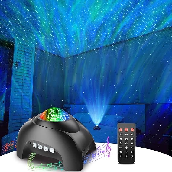 Amazon.com: Rossetta Star Projector, Galaxy Projector for Bedroom, LED Night Light Aurora Projector with Bluetooth Speaker, White Noise, Timer and Remote, Room Decor, Gifts for Kids, Adults, Christmas, Birthday : Tools & Home Improvement thumbnail