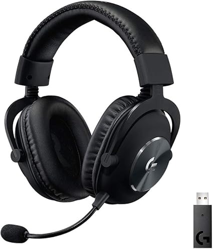 Amazon.com: Logitech G PRO X Wireless Lightspeed Gaming Headset Gen 1: Blue VO!CE Mic Filter Tech, 50 mm PRO-G Drivers, and DTS Headphone:X 2.0 Surround Sound - Black : Video Games thumbnail