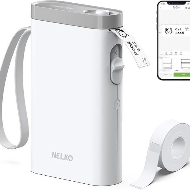 Amazon.com : Nelko Label Maker Machine with Tape, P21 Bluetooth Label Printer, Wireless Mini Label Makers with Multiple Templates for Organizing Office Home, White : Office Products thumbnail