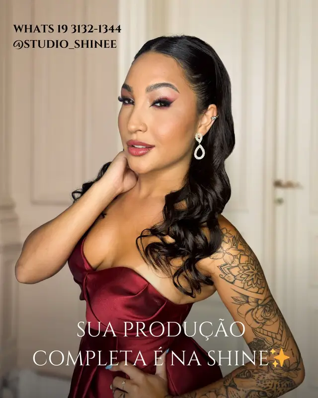 Sua PRODUÇÃO COMPLETA é aqui! Vestido, maquiagem e penteado. Tudo em um só lugar. Clique no link da bio e solicite nosso