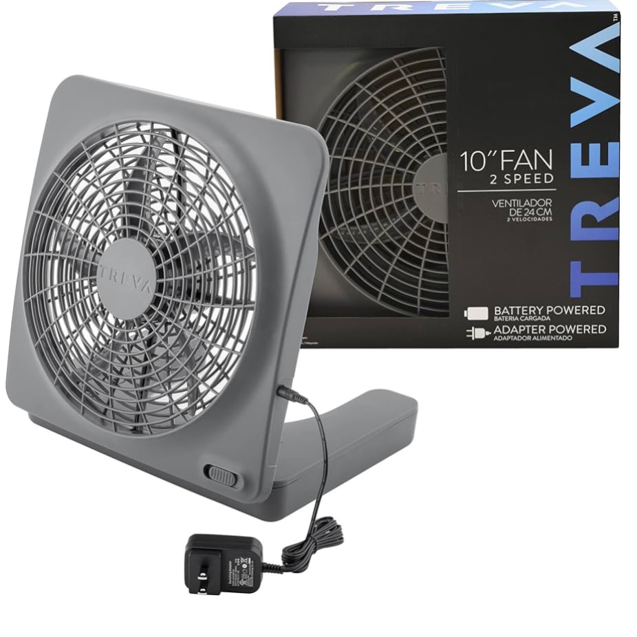 O2COOL Treva 10-Inch Portable Battery Fan thumbnail