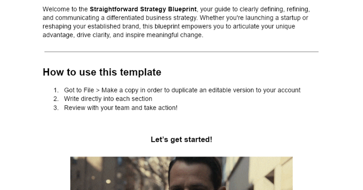 The Straightforward Strategy Blueprint thumbnail