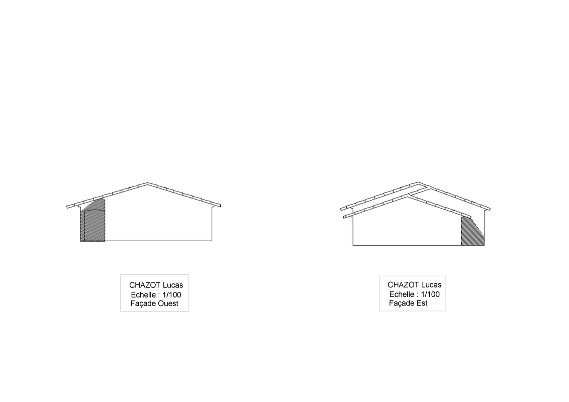 Dessin plan et façades Façade Ouest et Est thumbnail