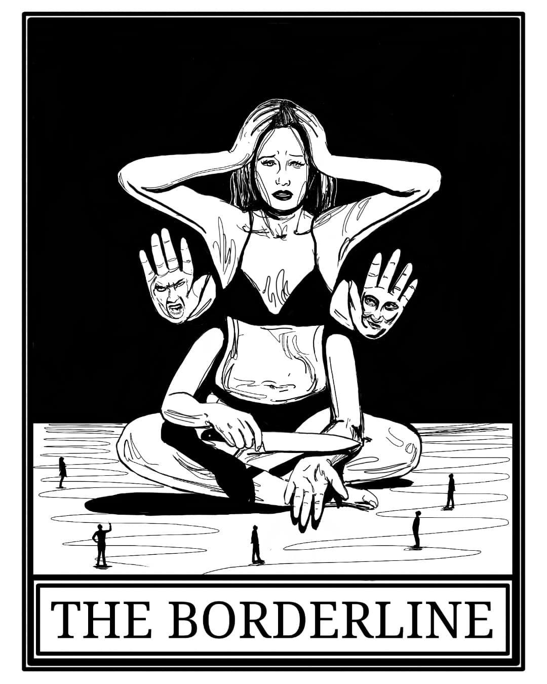 "The Borderline" 

This is an artistic expression on borderline personality disorder.

#bpd #borderlinepersonalitydisord