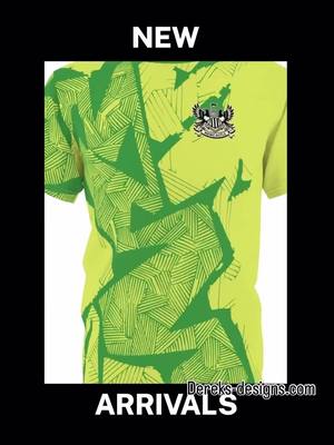 NEW: the Electric Green and Gold Newcastle line! Inspired by the away kits from 1988-1993, have your love for the Toon s