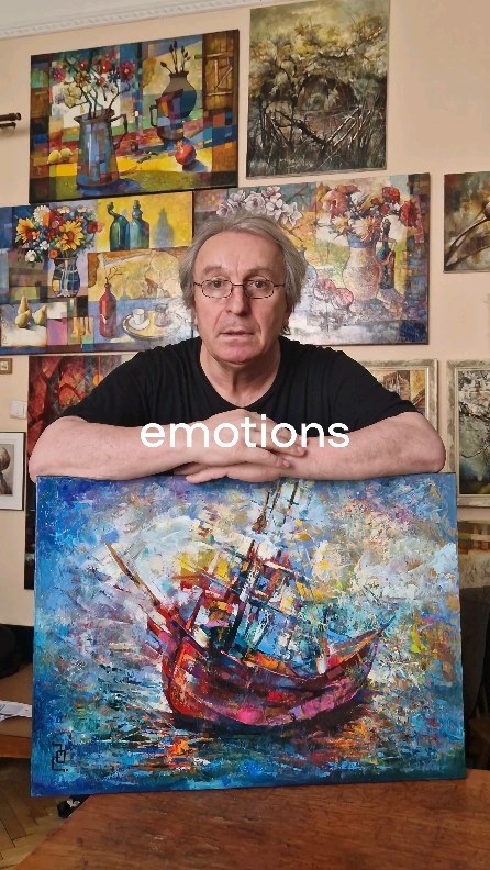 "When you do work emotionally, something came quickly, some idea, you take a palette knife and do it emotionally, it alw