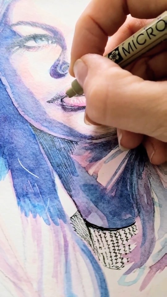 Tant de talent et d'émotions dans ses chansons.  J'espère que j'arrive à retranscrire ça dans mon aquarelle. 

Portrait 