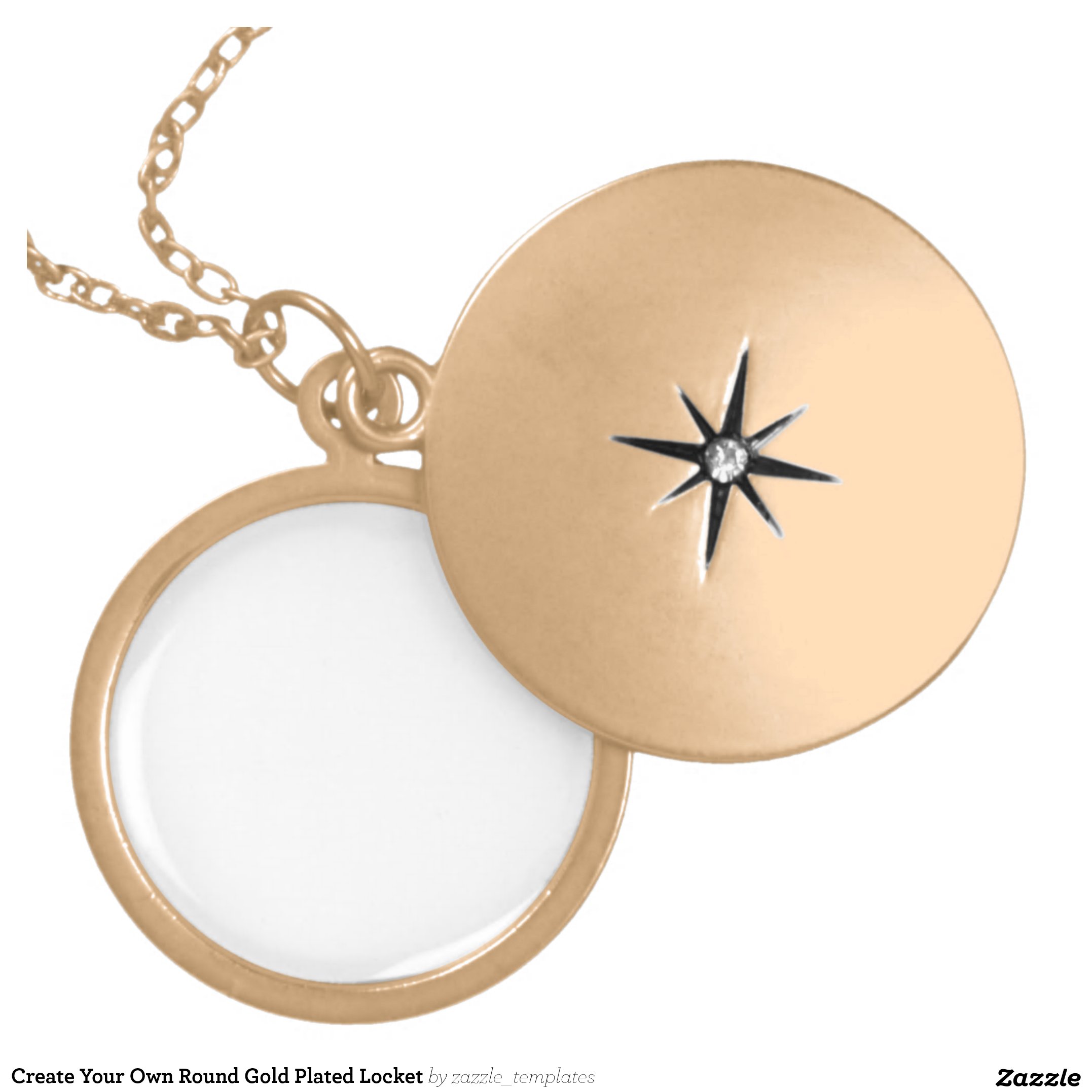 Round Locket, Gold Plated thumbnail
