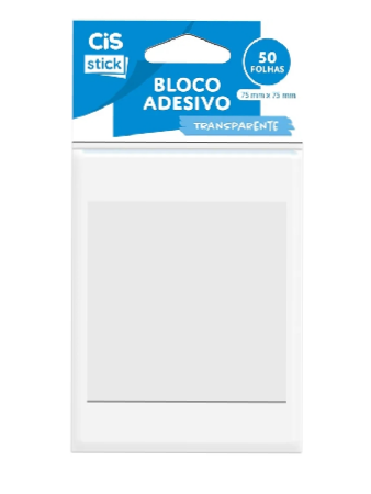  Bloco Adesivo Transparente 75X75mm 50 folhas thumbnail