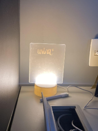 Luminaria De Mesa Com Tela Para Escrever Led Para Presente 3D Decoração  thumbnail