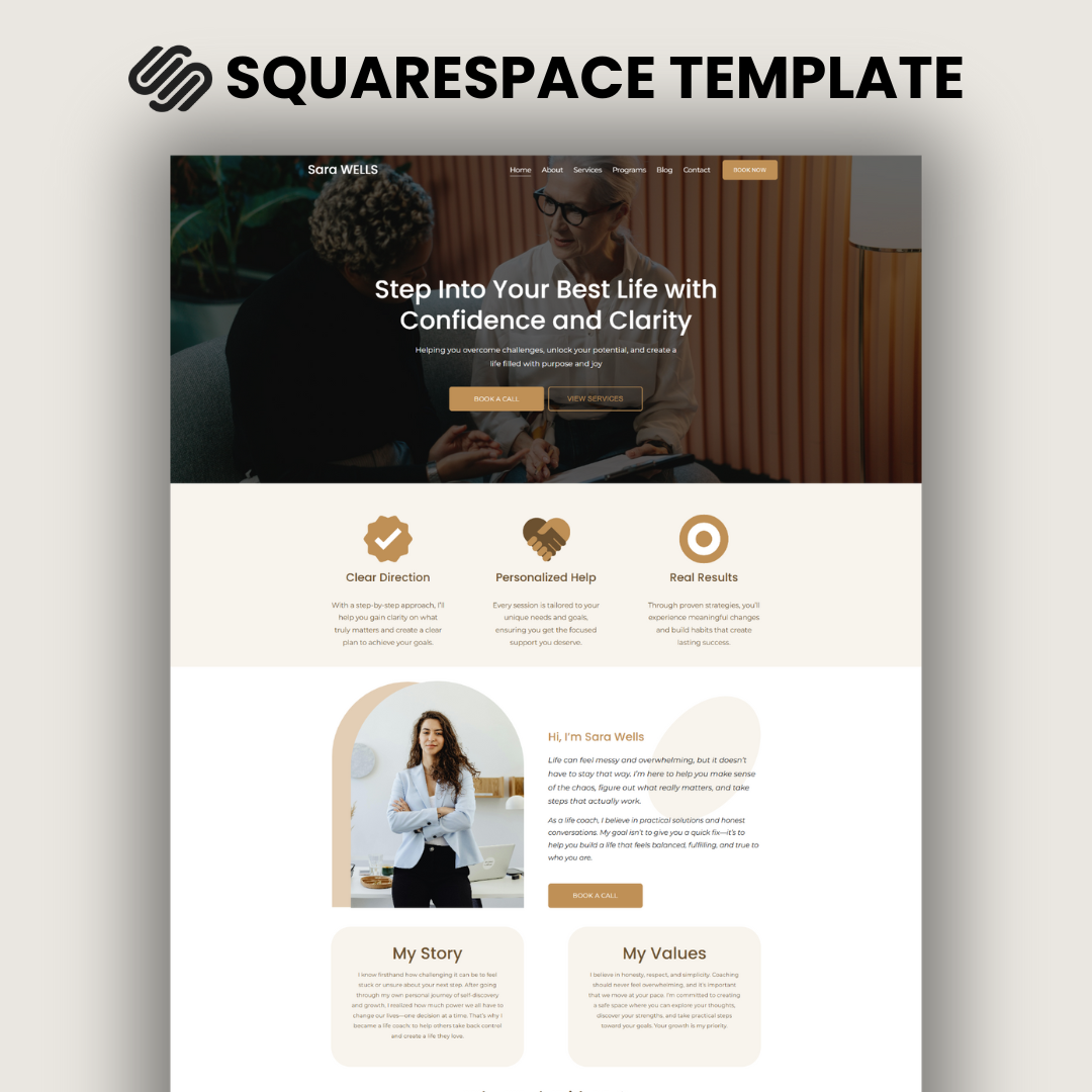 LIFE COACH Squarespace 7.1 Template thumbnail