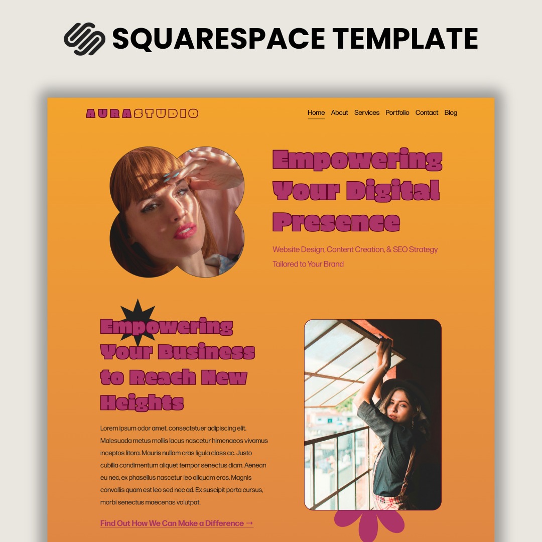AURA Squarespace 7.1 Template thumbnail