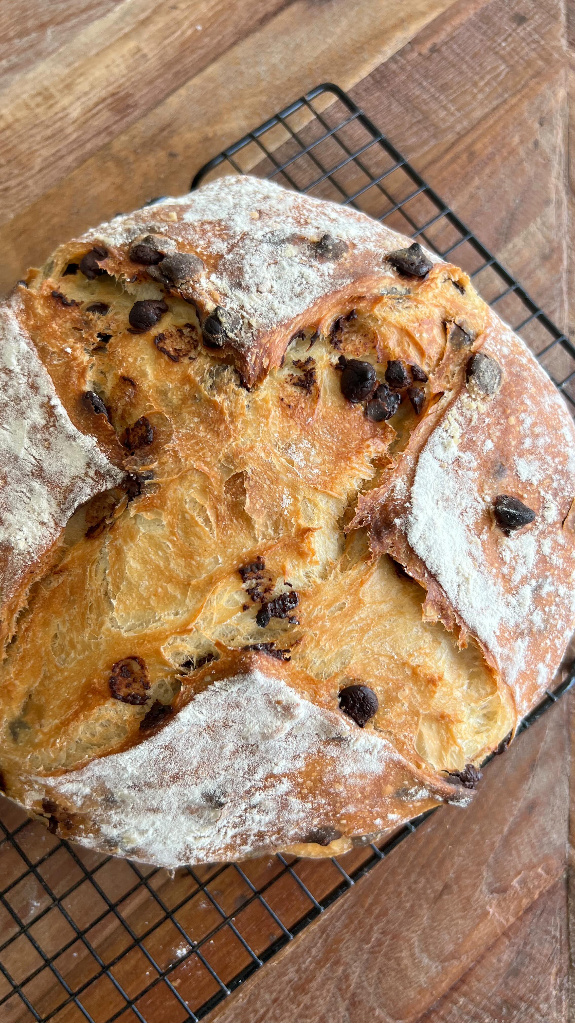 Comment RECIPE LINKS if you’d like the link for the full written recipe for this Chocolate Chip Bread sent direct to you