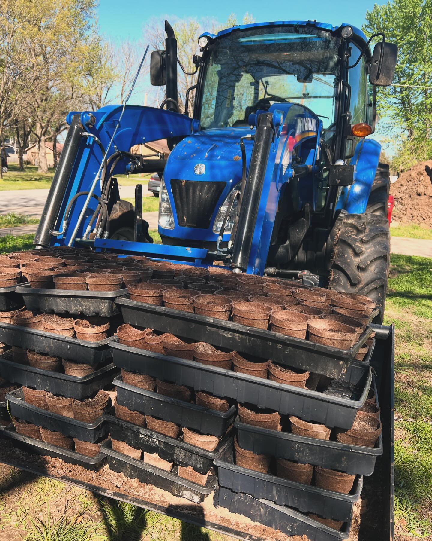 Springtime, sunshine, and seedlings. #cowetaoklahoma  #planting