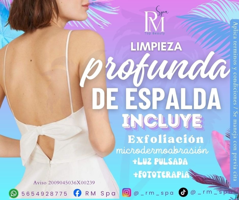 ¡Despídete de los granitos en tu espalda con nuestra Limpieza profunda en espalda✨

¿Harta de los molestos granitos en t