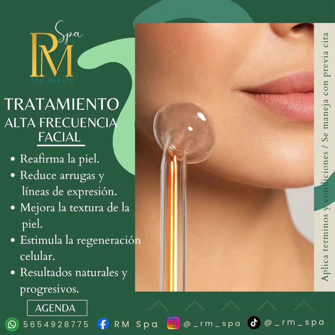 ¡Rejuvenece tu Piel con Alta Frecuencia Facial! 😌

Descubre el secreto para una piel firme, radiante y libre de imperfec