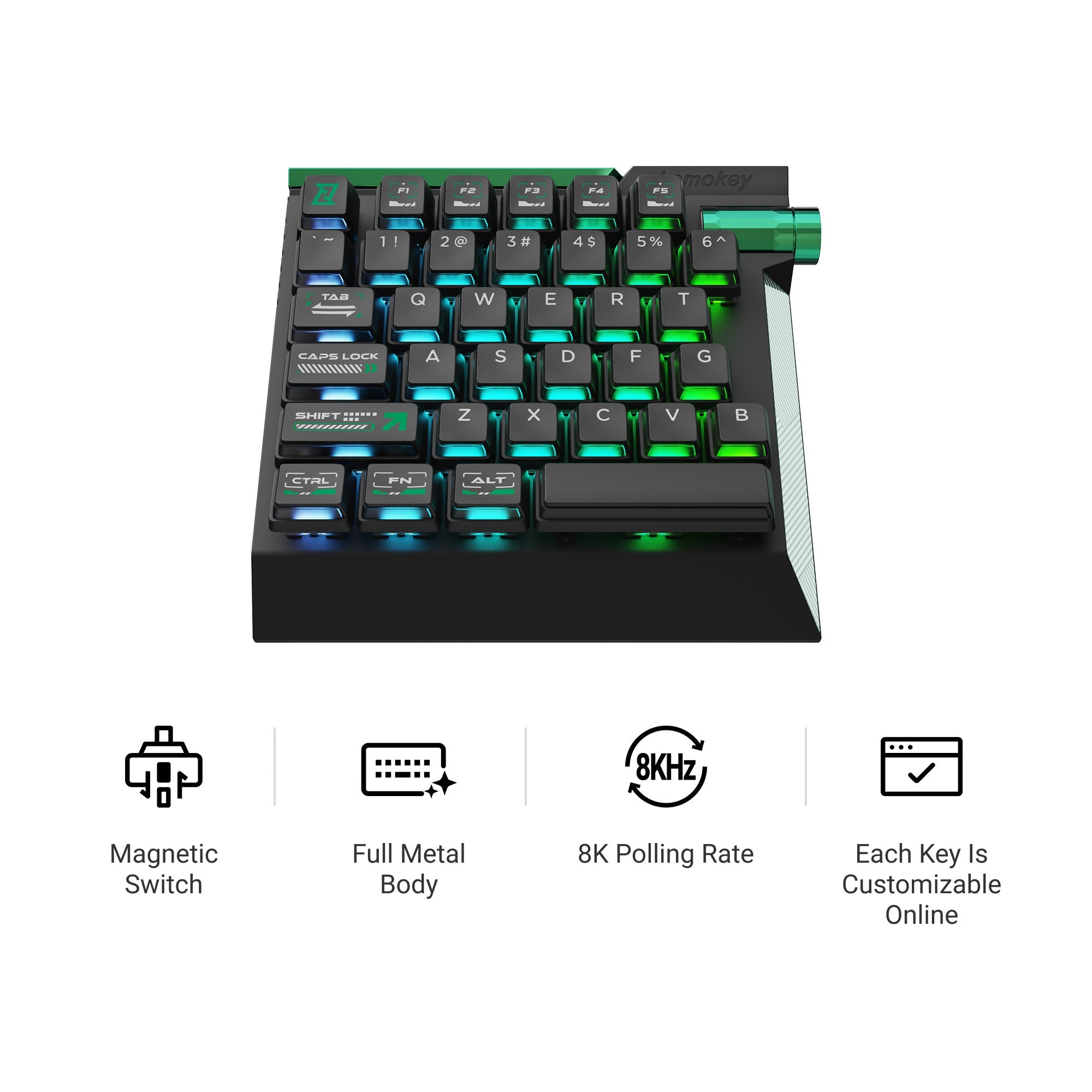 Lemokey L0 HE One Handed Magnetic Switch Gaming Keyboard thumbnail