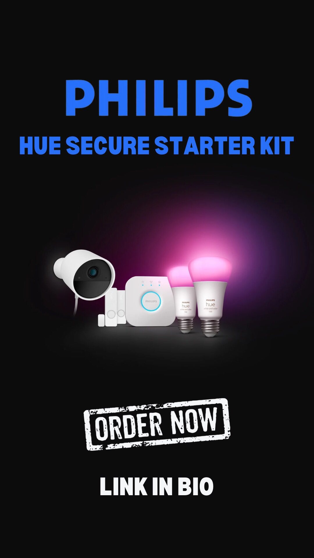 Protect your home with style.🚨

The Philips Hue Secure Starter Kit has everything you need to keep your space safe and s