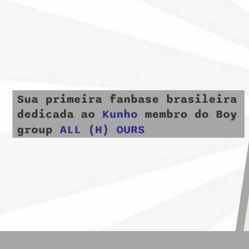 ᕕ(🦦)ᕗ  Sejam bem vindos à Kunho Brasil 

Sua primeira fanbase brasileira  dedicada a trazer informações e atualizações s