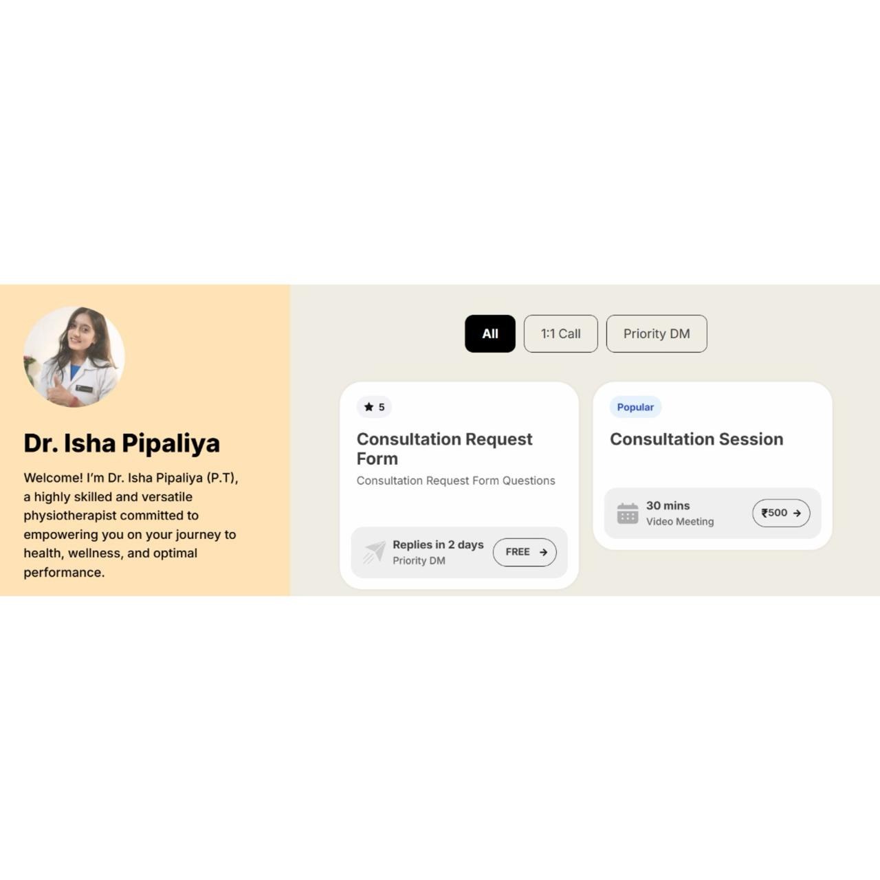 Book your 1:1 session or online consult today! thumbnail