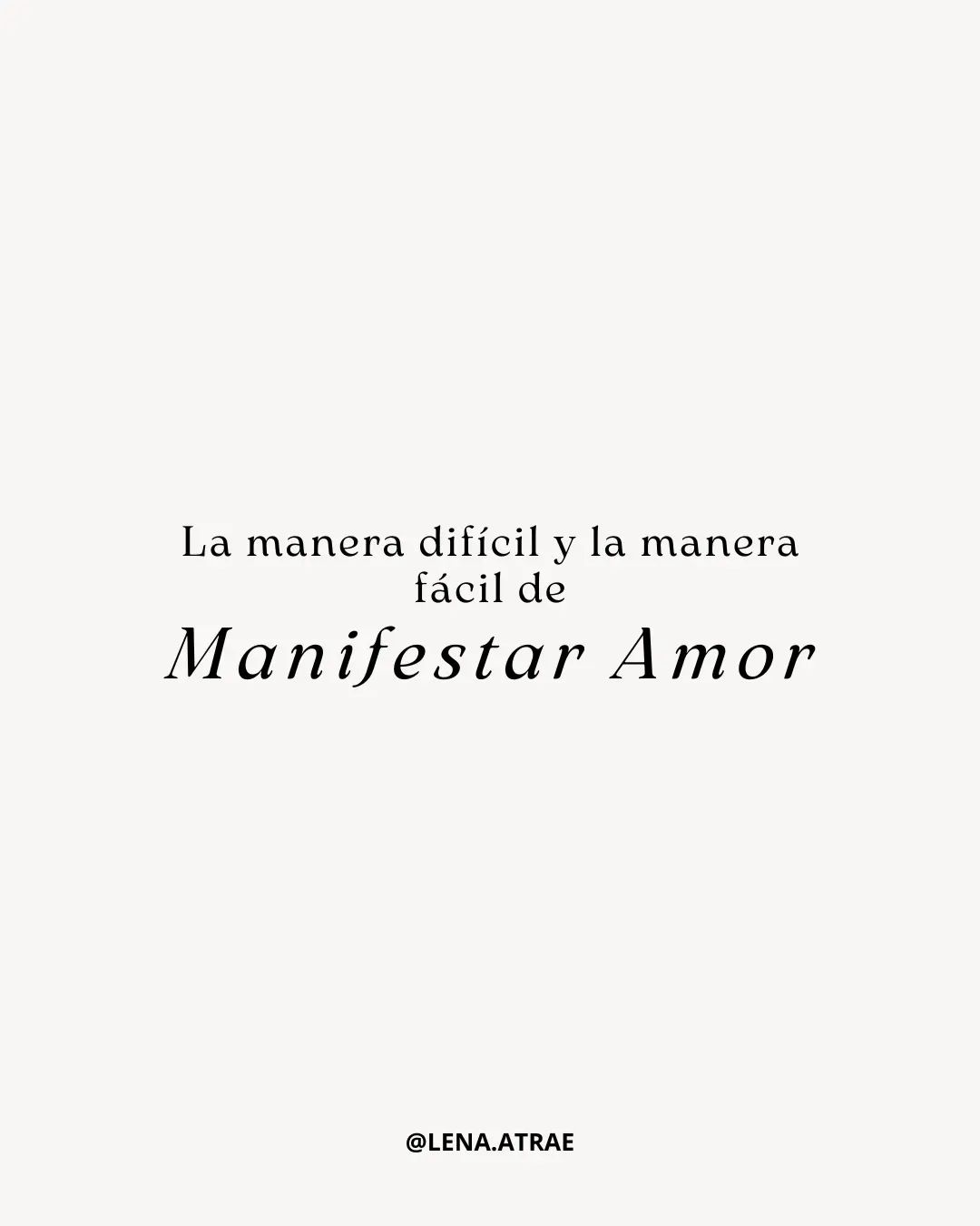 La manera difícil y la manera fácil de manifestar Amor:

🤬 𝐋𝐚 𝐦𝐚𝐧𝐞𝐫𝐚 𝐝𝐢𝐟𝐢𝐜𝐢𝐥:

- Poner a la persona que te interesa en u
