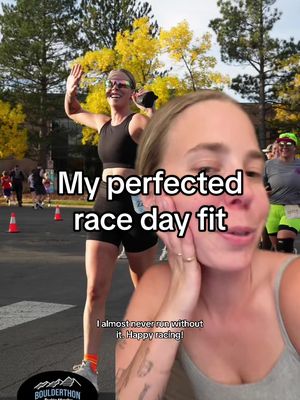I’ve perfected my race day fit and three people this week asked me for it— links in my bio duh  @lndr @On @SPIbelt #spib