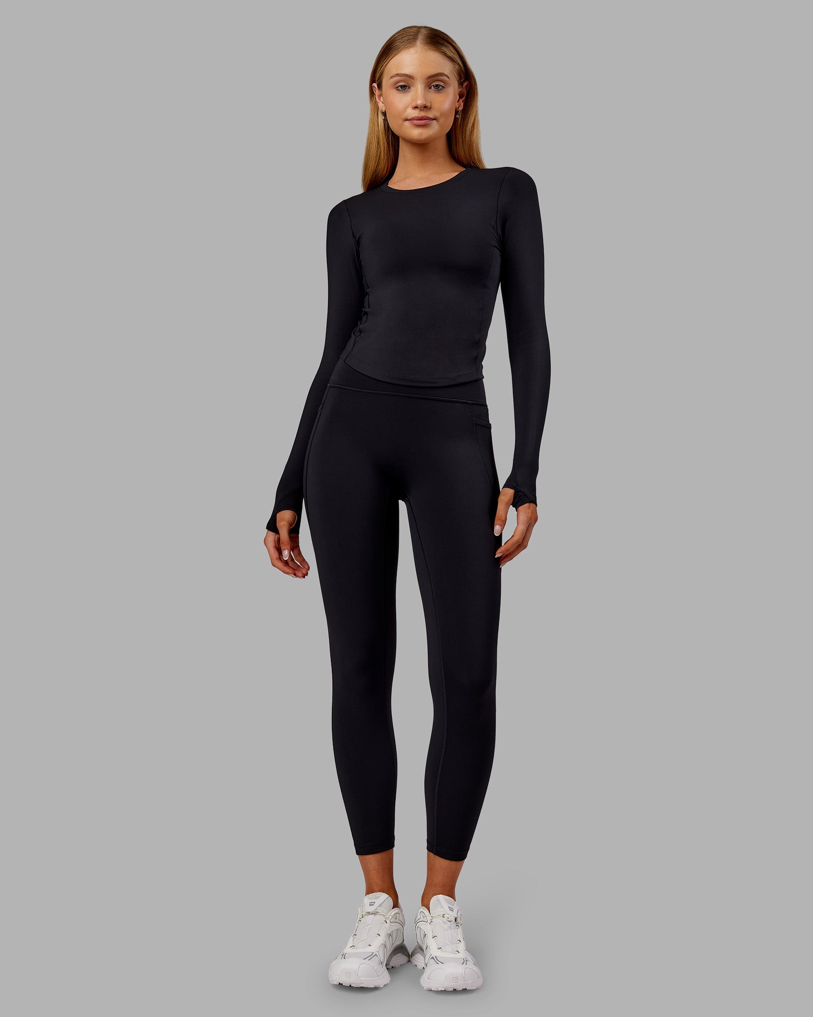 Fusion Ultra High-Rise 7/8 Thermal Legging Pockets - Black | LSKD thumbnail