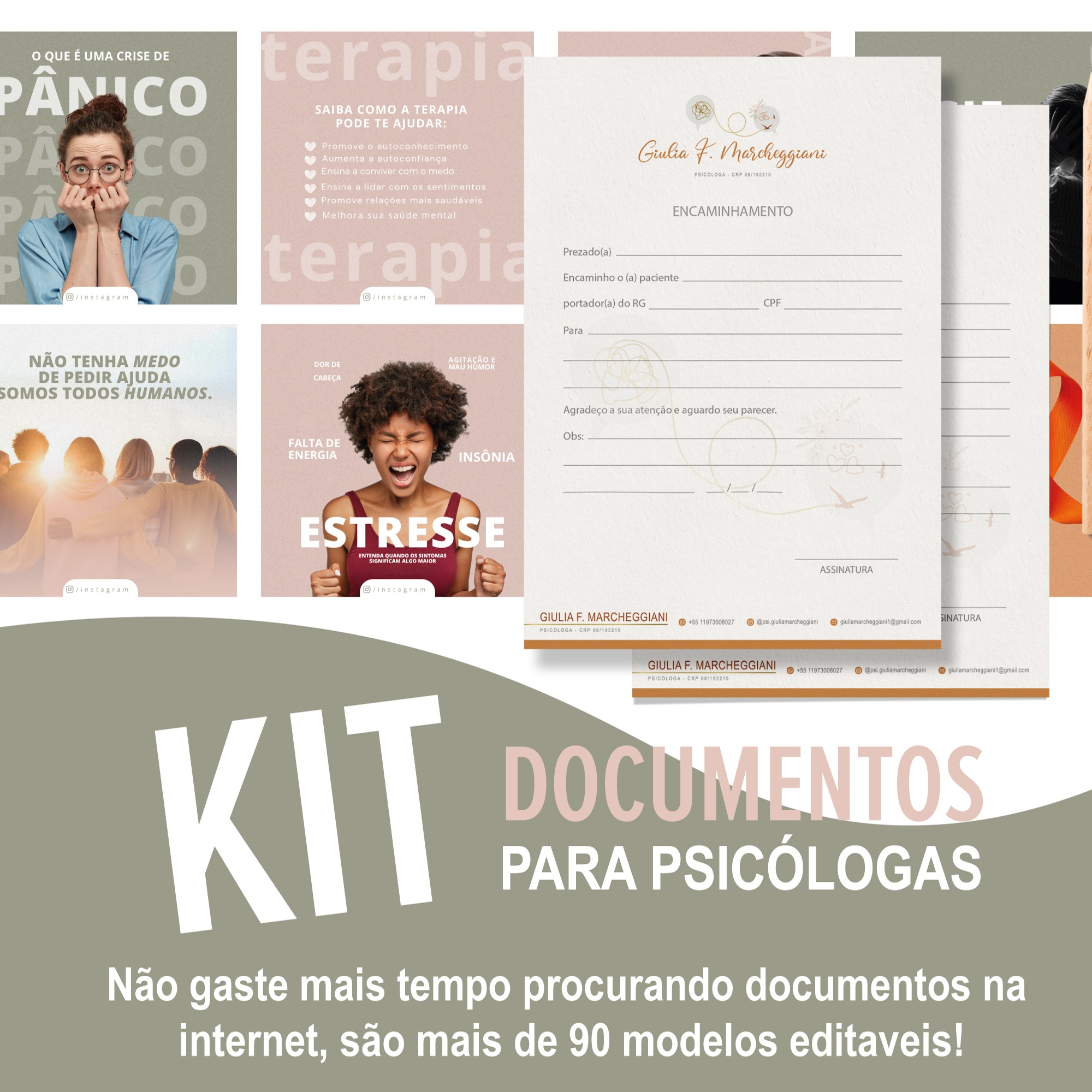 PACK WORD E CANVA PSICOLOGIA | Mk Creative  thumbnail