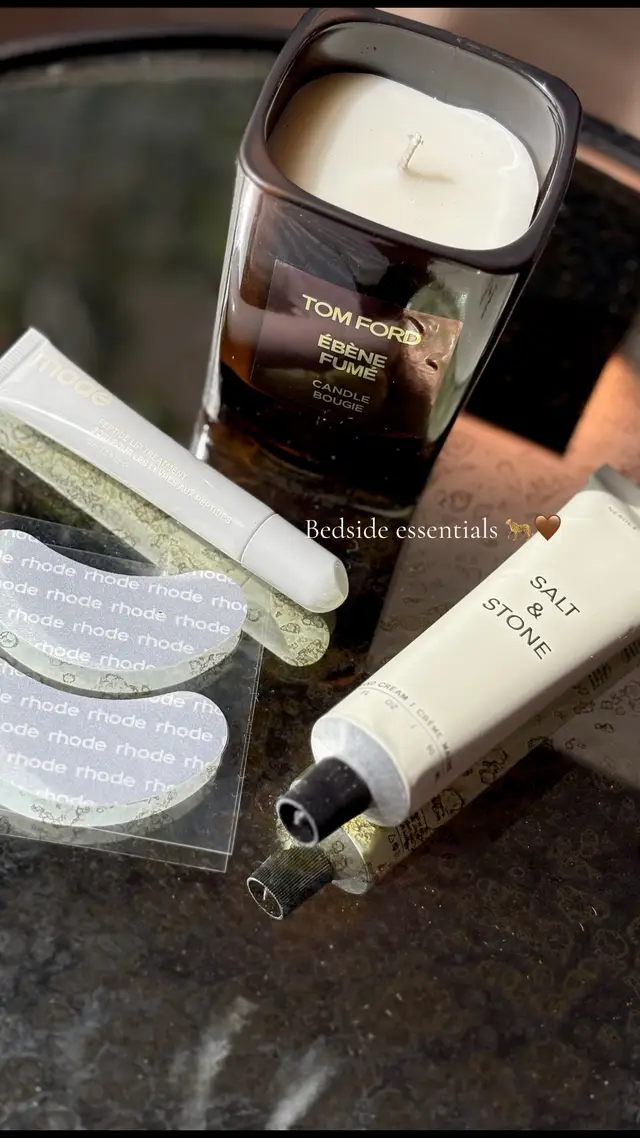What products am I missing that I should try ? ✨🤎🤌#tomford #fyp #bedsidetable #chic @tomfordbeauty @SALT & STONE @rhode 