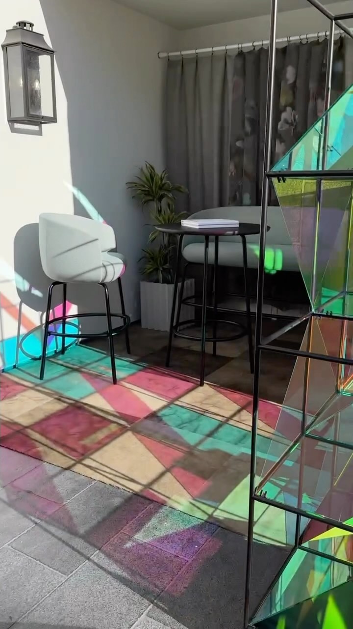 Took a moment to bask in the glow before everyone arrived! ✨🌈 IIDA Silicon Valley Design Expo 2023