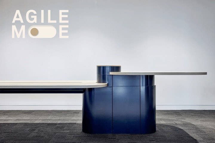 Enabling seamless transition between work modes, the @schiavellofurniture Agile Table allows teams and individuals to co
