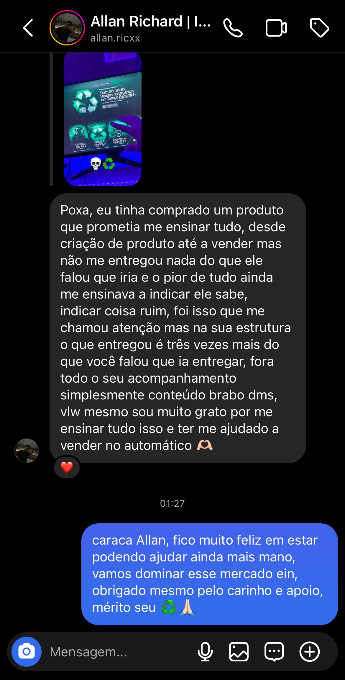 Depoimento Instagram thumbnail