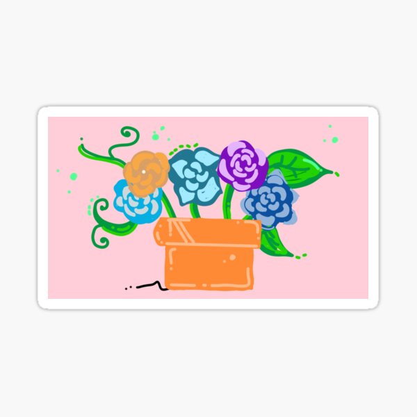 Floral Pot Sticker thumbnail