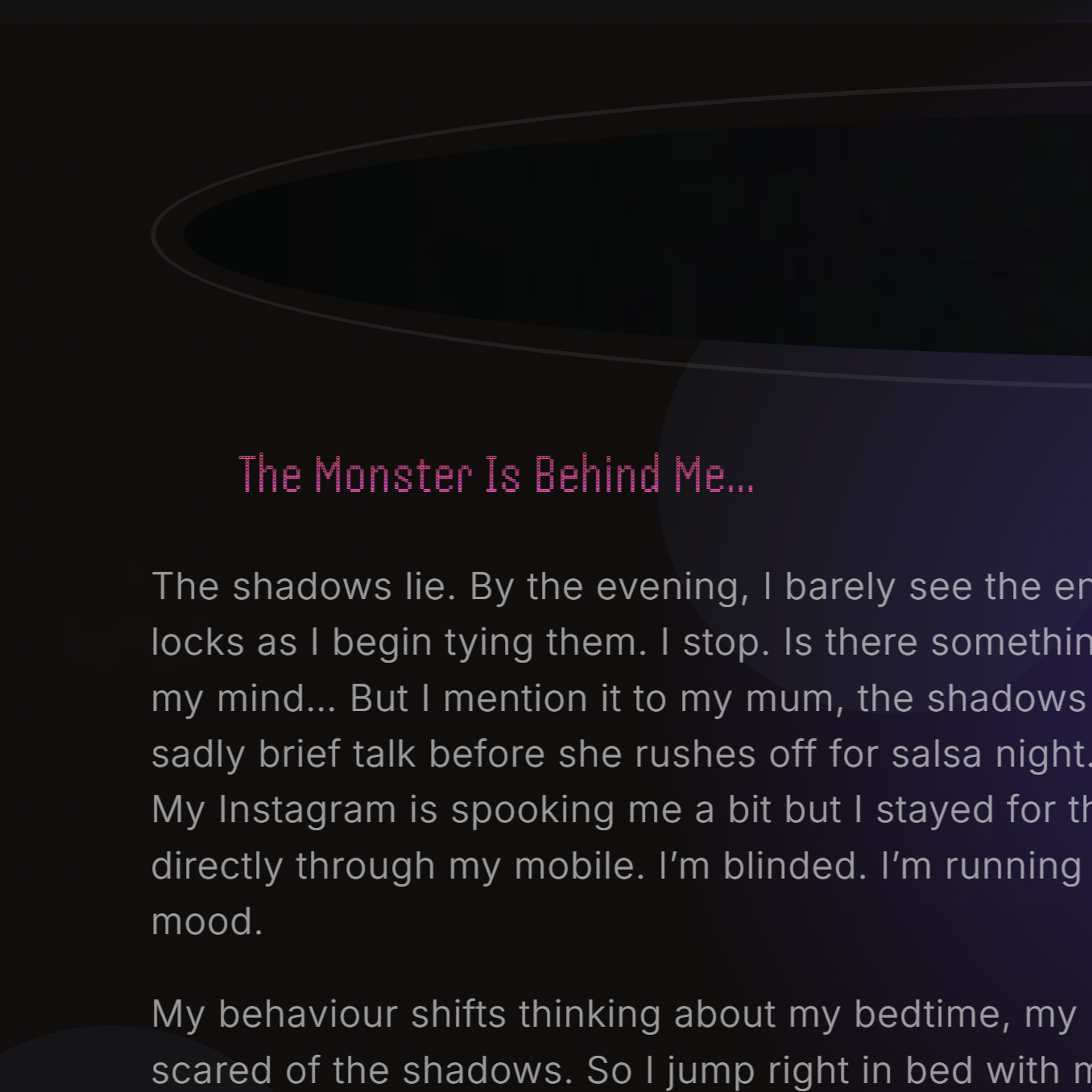 The blog that bites. Narrative insights // mini tales of terror! ⚫ thumbnail