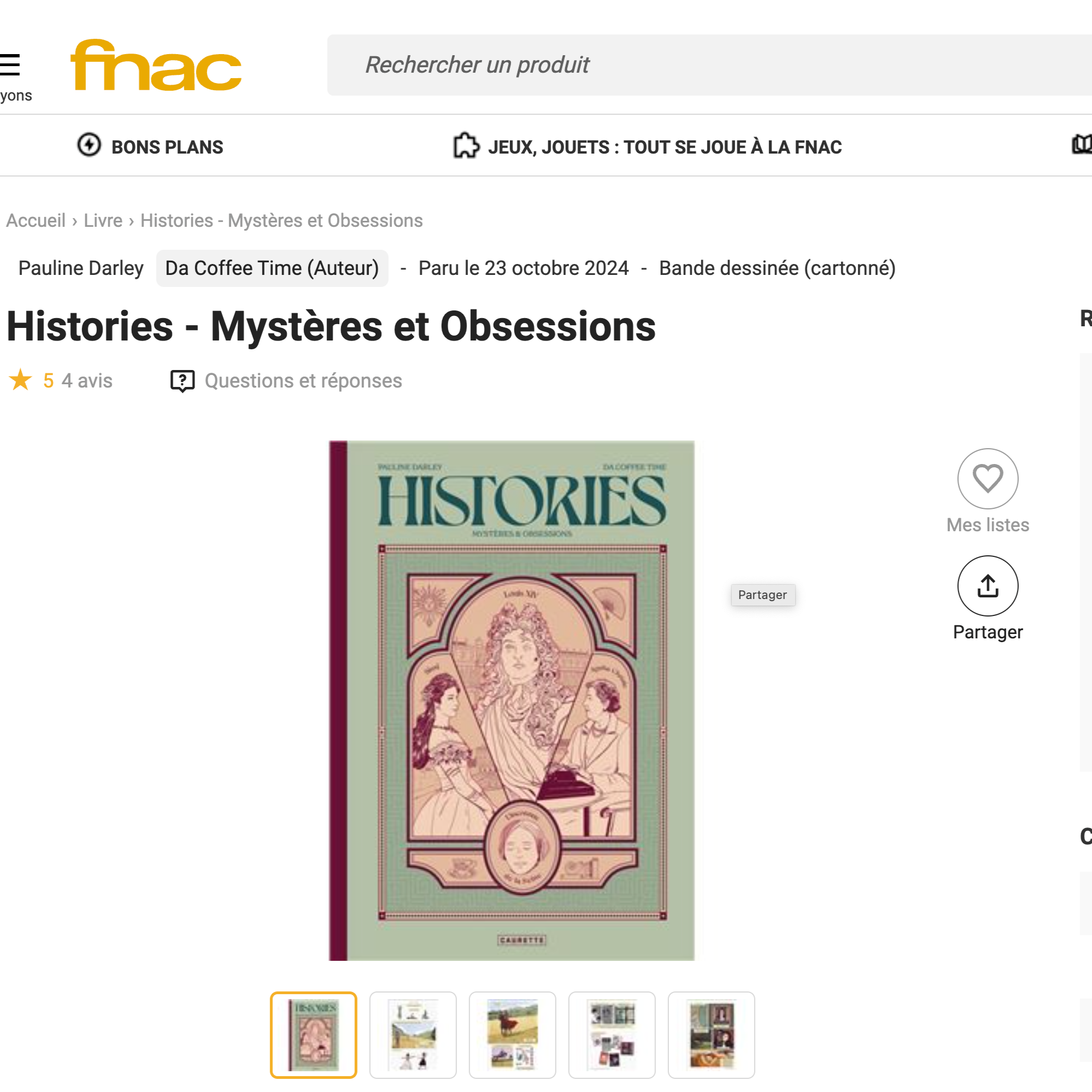 Acheter BD Histories sur la Fnac thumbnail