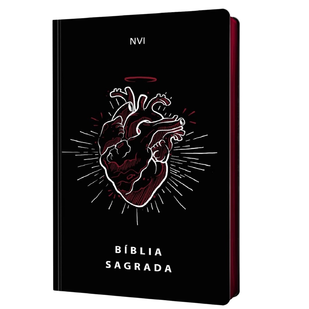 Bíblia Sagrada Coração Redimido | Capa Dura NVI | Palavras de Jesus em Vermelho thumbnail