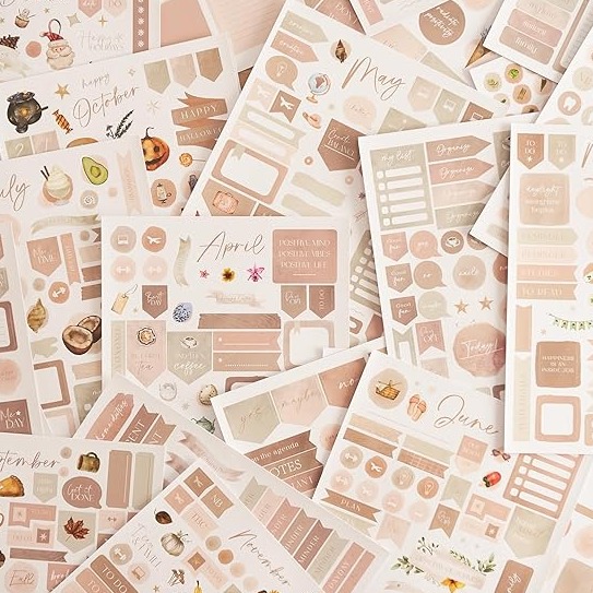 Calcomanías de planificador estético con 1228 diseños thumbnail
