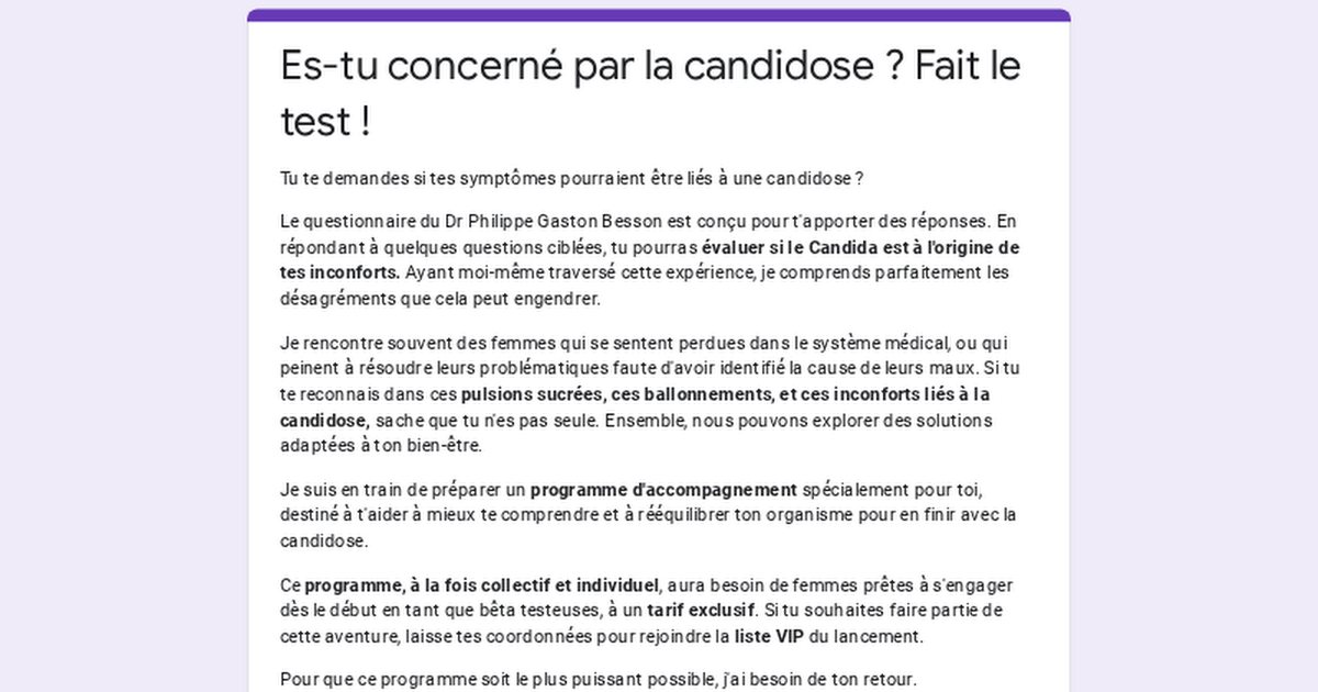 Es-tu concerné par la candidose ? Fait le test ! thumbnail