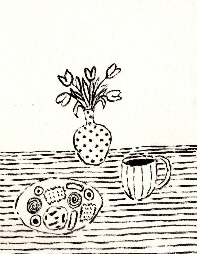Tea & Cookies Drawing by Isha Mital | Saatchi Art thumbnail