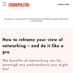 My Cosmopolitan article on networking thumbnail